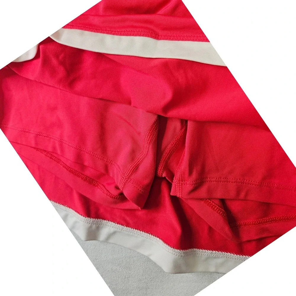 Nike Court Dri-FIT Tennis Skort Womens Medium Red White Athletic Skirt Active